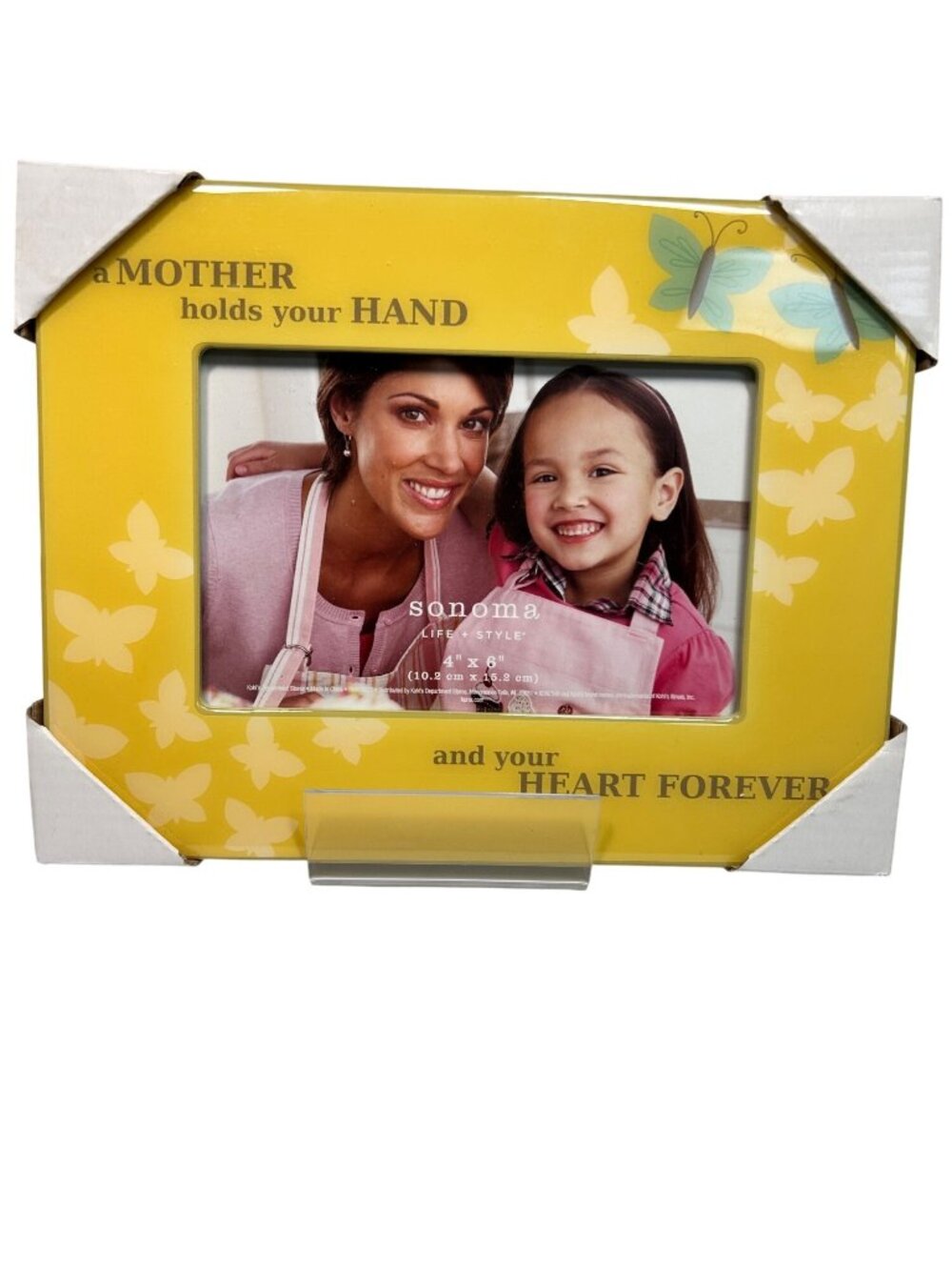Sonoma Sentiments of Mother Yellow 4x6 Picture Frame With Butterfly Design